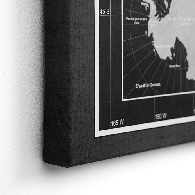 Canvas World Map with Cork Pin Board - English Lettering - Decorative Wall Decoration for All Rooms - Canvas Pictures with World Map Motif (150x100 cm, Pattern 7)