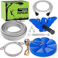 X XBEN Zip line Kits for Backyard, Zip Lines for Kid and Adult, Included Swing Seat, Ziplines Brake, and Steel Trolley, Outdoor Playground Equipment (75FT)