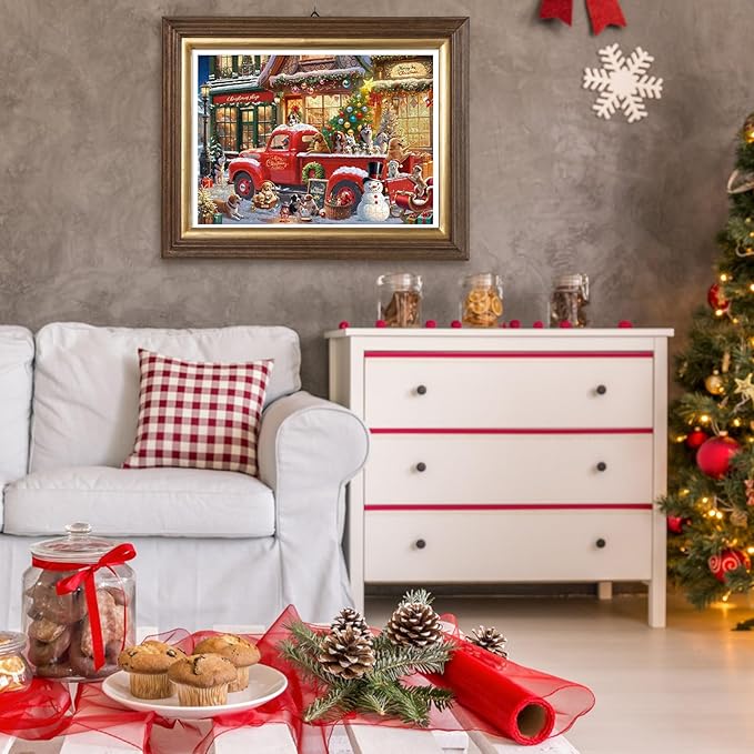 1000 Pieces Christmas Puzzles for Adults and Teenagers, Dogs' Christmas Jigsaw Puzzles Family Games, Gifts for Adults and Kids