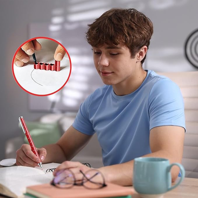Fidget Pen Gifts for Men - Best Novelty Christmas Stocking Stuffers for Young Men,Birthday Gift for College Guys Him Her White Elephant Gift for Adults, Anxiety Relief Items for Office Worker Teacher
