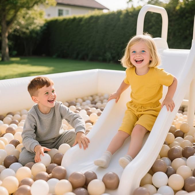 GOGOSO Ball Pit Balls for Toddlers Phthalate-Free BPA-Free Non-Toxic Crush Proof Soft Plastic Play Balls Baby Kids Shape Tent Pool Playhouse Playpen Party Decor,Coffee Brown Beige,1000PCS