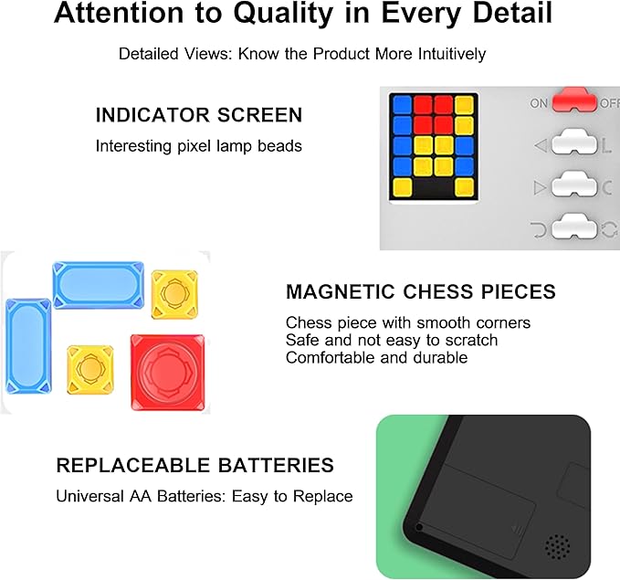 Super Slide Puzzle: Over 500 High-Level IQ Challenges, Exciting Educational Brain Teaser for Kids & Teens, Quality-Made, Great Travel & Gift Option (Navy/Yellow/Red/Blue)