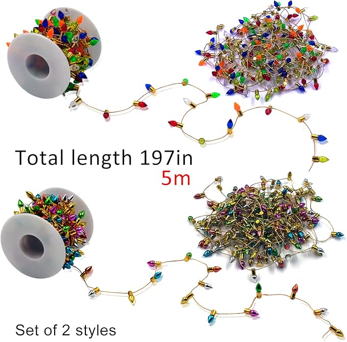 Fake Light String Christmas Decoration DIY Dollhouse Decoration