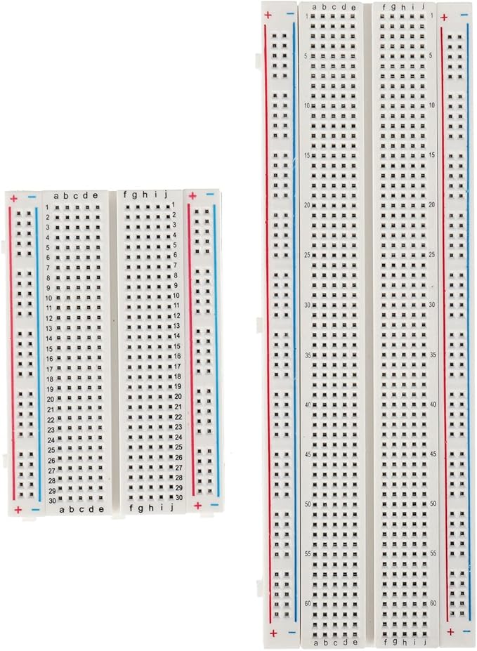 BOJACK 1Pcs 803 Tie points and 1 Pcs 400 Tie Points Solderless Breadboard and 65 Pcs Flexible Breadboard Jumper Wires and 6PCS 170 Points Mini Solderless Breadboard
