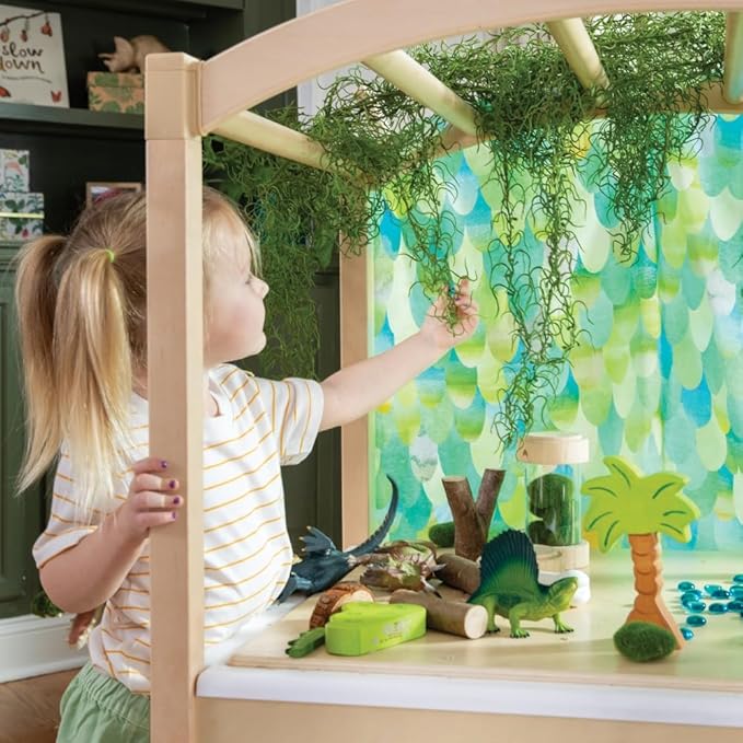 Guidecraft Sensory Table System with Lid for Kids - Sand and Water Table with Large Play Bin, Chalkboard, and Arch | Toddler Activity Center for Indoor and Outdoor Use