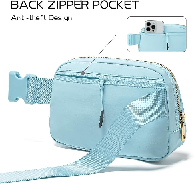 Gitus Gifts for 8 9 10 11 12 Year Old Girls Belt Bag Fanny Pack Crossbody Bags with Initial Letter Patch Cute Stuff Birthday Gifts for Teen Girls Women Personalized Trend Stuff (Icing Blue-G)