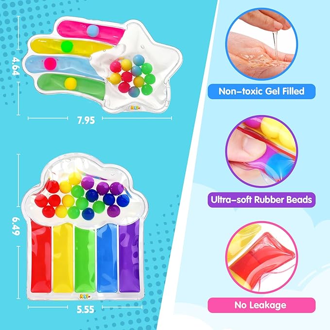 2 PCS Color Sorting Sensory Toys for Toddlers: Quiet Calm Down Corner Supplies for Kids - Fine Motor Matching Game for Preschool Learning Activities - Classroom Autism Sensory Products for Kids 3+
