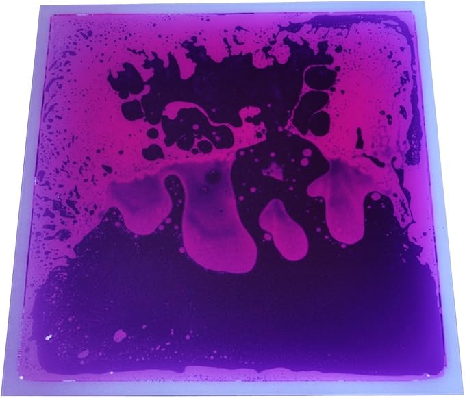 Art3d 1-Pack Fancy Floor Tile for Kids Room Liquid Encased Floor Tile, 11.8" x 11.8" Purple