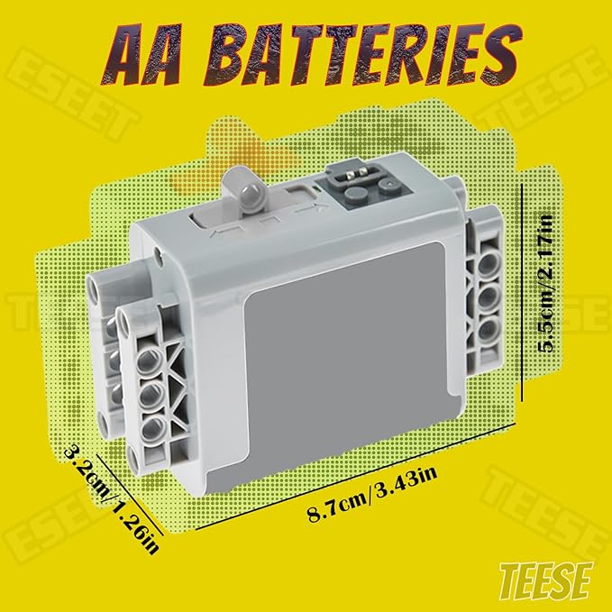 27pcs Technic-Motor Set with Motor-Remote Control-Receiver, Battery-Box-Switch-Light-Cable, Compatible with Technic-Parts