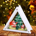 Christmas Soldering Project, Christmas Tree Soldering Kit With Triangular Acrylic Shell DIY LED Xmas Tree Santa Claus Snowman With Music Electronics Kit for Decoration Creative Present