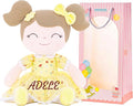 Gloveleya Personalized Doll with Your Name - Cute Floral Yellow Custom Soft Plush Doll for Girls Plush Doll Customized Gifts - Muñecas de Trapo Personalizadas para Niñas