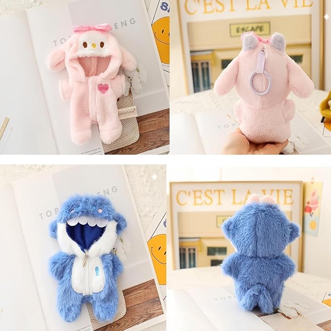 17cm Doll Clothes, Pink Bunny Clothes Set, Dress up Outfit Exquisite Accessories for Dolls
