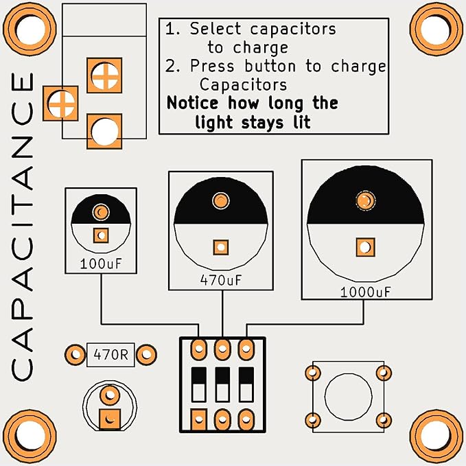 Learn to Solder | Electronics Learning Board: Capacitance | Practice Soldering & Learn Electronics