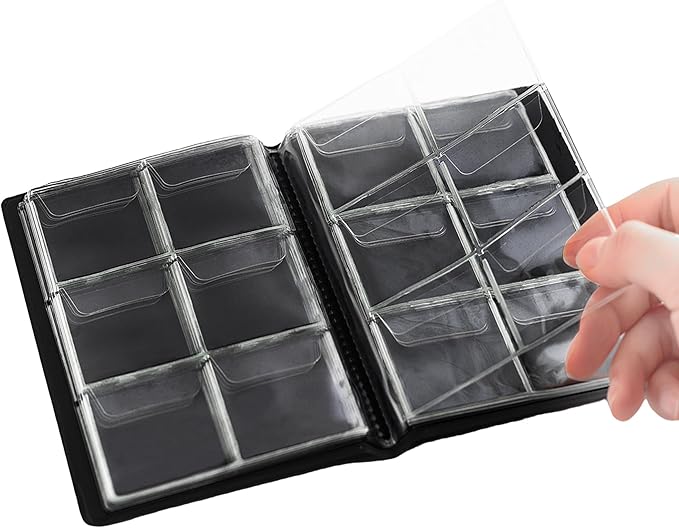 Coin Collection Album - Coin Holder Book Coin Storage Album Money Penny Pocket for Collectors CS01 (Red, Pocket Size 45x45mm/1.8x1.8 in[60 Pockets])