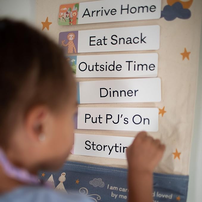 Slumberkins Visual Schedule for Siblings Bundle - Includes 2 Visual Schedules, Sloth Kin, Sloth's Daily Plan & Sloth Starts to Slumber Board Books - Practing Routines & Healthy Boundaries for Kids