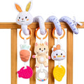 TUMAMA Spiral Car Seat Toys Baby Toys for 0 3 6 9 12 Months, Infant Stroller Toy Newborn Hanging Toys with Rattle, Teether