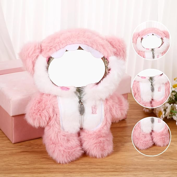 Cute Clothes Outfit for 17cm Doll, Adorable Dolls Outfits,Dress Set for Accessories, Fashion Chic Figure Clothes Set (No Figure,Pink)