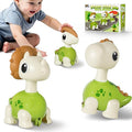 iPlay, iLearn Mini Dinosaur Press to Go Car Toys for Toddlers 1-3, Baby Dino Racing Cars, Infant Push Go Play Vehicle Set for 6-9-12-18 Months, Baby 1st Birthday Gifts for 1-2 Years Old Boys Girls