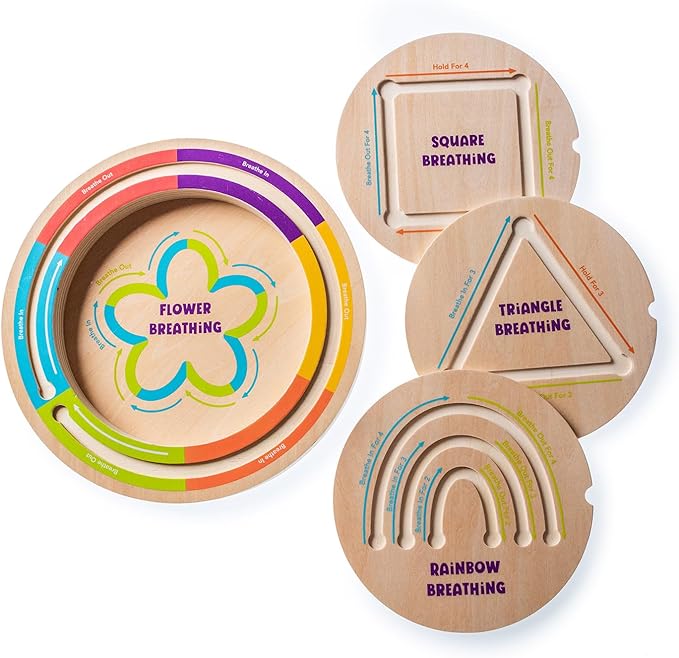 Open The Joy - Calming Breathing Boards for Kids and Adults, Mindfulness and Relaxation Tools - Ages 4 and Up