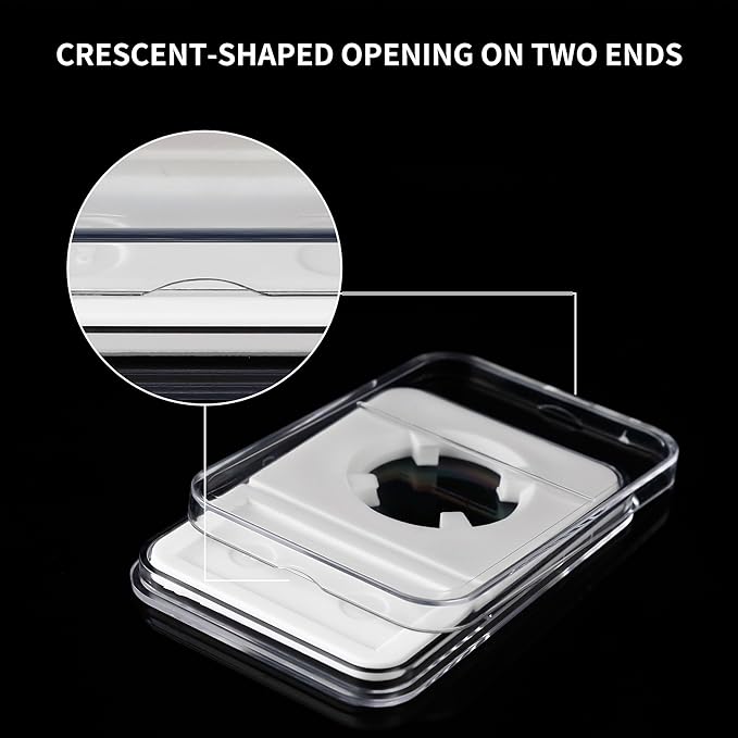 10 Packs 19mm Coin Slab Display Holder, Storage Case for NGC PCGS Grade Coin or US Mint Pennies, Clear Acrylic Cases for Coin Organize and Collection, Four-Point Fixation Coin Slab Capsules Protector
