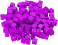 uxcell 300Pcs Wood Blocks for Crafts, 1cm Unfinished Wood Cube Solid Wooden Blank Square Block for DIY Craft Projects Personalized Gifts, Purple