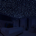 808 PCS Glow in The Dark Stars for Ceiling, Glowing Wall Decals Decor Stickers,(404 Pcs Green and 404 Sky Blue) 3D Adhesive Dots Decor Starry Sky Decor for Kids Bedroom or Birthday Gift