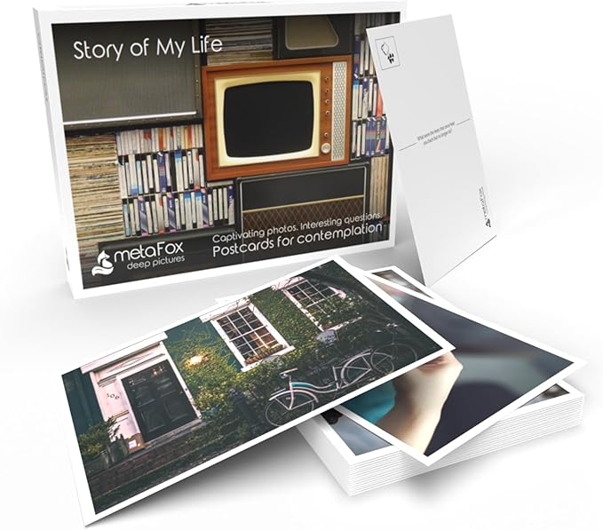 metaFox "Story of My Life – 52 Deep Reflection & Storytelling Cards for Seniors, Therapy Activities, Group Therapy, Life Stories Interview Kit – Use as Icebreaker and Activation Cards