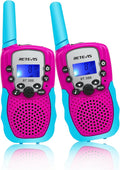 Retevis RT388 Kids Walkie Talkies, 2 Way Radio 22 CH Walkie Talkie, Clear Sound Flshlight VOX, Toys Gifts for 6-12 Year Old Boys Girls, Toys for 6-12 Year Old Camping Outdoor Games(Blue Pink 1 Pair)