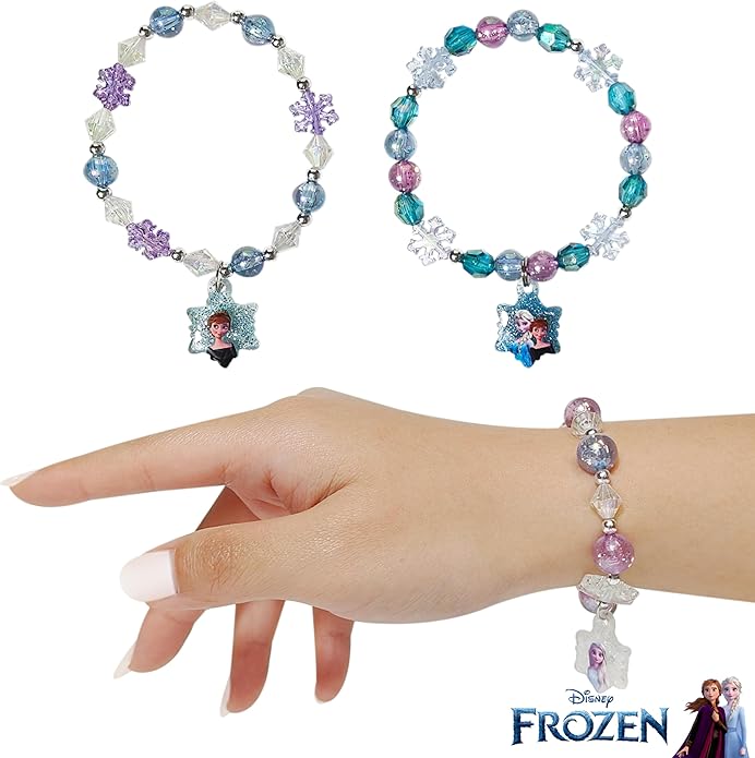 LUV HER Girls Jewelry Set - Dress Up Toy Jewelry Box Set with Bead Necklaces, Bracelets, and Rings - Frozen Play Accessories - Ages 3+
