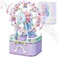 Music Box Building Toys, Rotating Ferris Wheel DIY Building Block for Girls and Boys 6-12 Years Old, 710 pcs, Christmas and Valentine Gifts for Adults and Aged 8 9 10 11 12 Kids