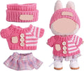 for Luxury 17cm Doll Clothes – 3-Piece Set （No Doll）, Adorable Outfit , Doll Outfit Clothes Set for 17cm Dolls,Clothes for Fashion Designer Collection Hat + Sweater + Skirt (Red)