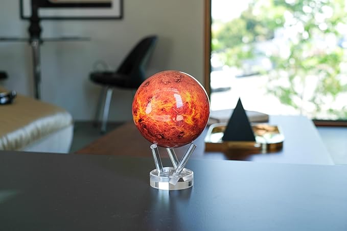MOVA Globe – Venus 6” | Solar Powered Rotating Planet Model for Decor or STEM Learning | Based on NASA Imagery