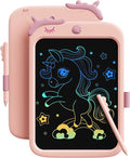 TEKFUN Girls Toys, LCD Writing Tablet for Kids, Doodle Board Dinosaur Toys, Travel Essentials Toys for 3 4 5 6 Year Old Boys Girls, Easter Birthday Christmas Gifts (10inch Pink)