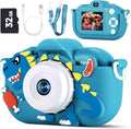 Kids Camera Toddler Toys for Boys Aged 3-9, 1080P Toddler Camera Christmas Birthday Gifts for Boys Ages 3 4 5 6 7 8 9, Digital Selfie Camera with Cute Protective Cover and 32GB SD Card