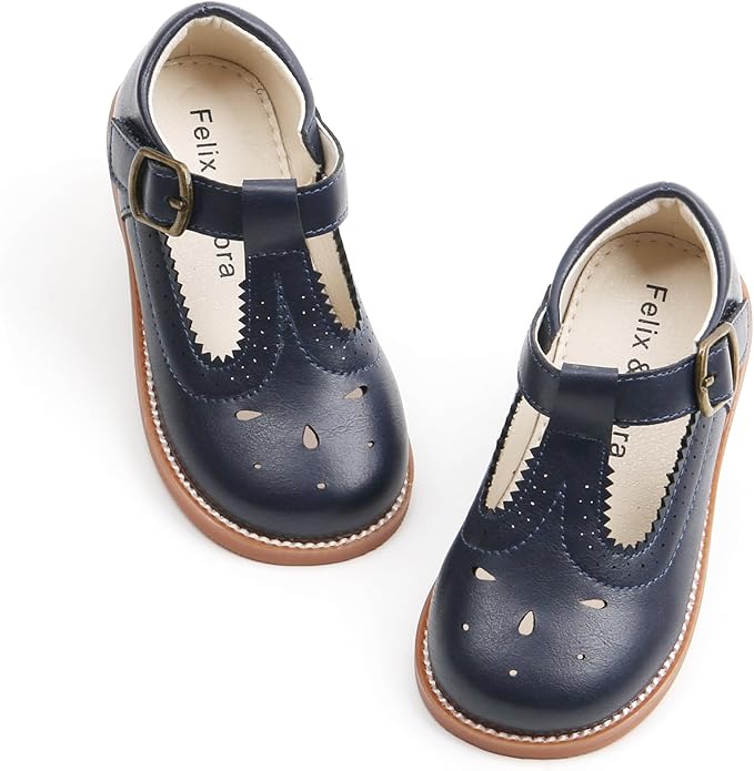 Felix & Flora Toddler Little Girl Mary Jane Dress Shoes - Ballet Flats for Girl Party School Shoes