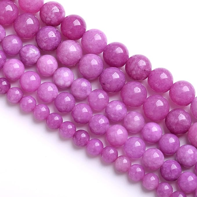 8MM 46PCS Purple Lepidolite Mica Stone Loose Beads for Jewelry Making DIY Bracelet Necklace