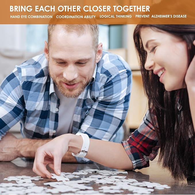 MOMIBOOK Puzzles for Adults 1000 Pieces Jigsaw Puzzles of Happy Shopping at The Market, Painting Image Town Difficult Challenging Hard Impossible Puzzle Unique Funny Party Christmas Birthday Gifts