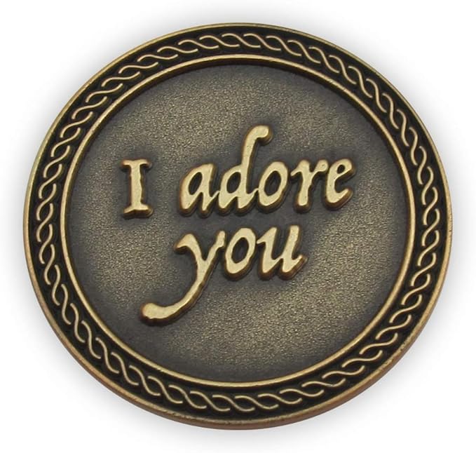 Bulk Set of 3 Romantic Love Expression Coins, I Adore You, I Want a Lifetime with You, Anniversary Pocket Tokens for Date Night, Love Gift for Men & Women, from Him or Her