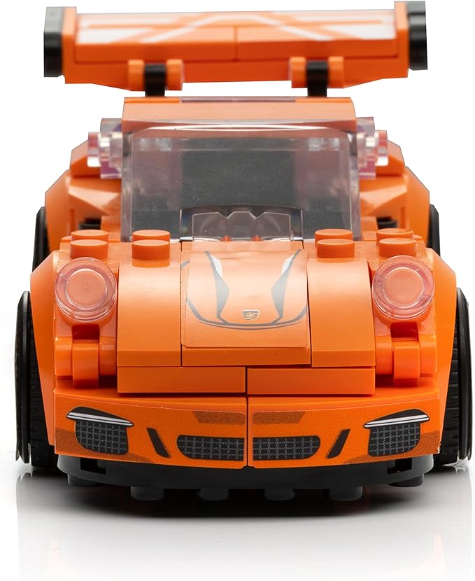 Block Builder 911 Racing Car Building Block Set (230 Pieces). Racing Car Building Blocks for Kids and Adults