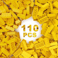 Classic Building Bricks 2x4, Compatible with Lego Parts and Pieces 3001, 110 Piece Bulk Building Block, Creative Building Block for Age 6+ Boys Girls and Bulk Enthusiast (Yellow)