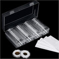 FRIMOONY 2 Pack 41mm Coin Capsules, with Foam Gasket and Plastic Storage Box, for Coin Collection