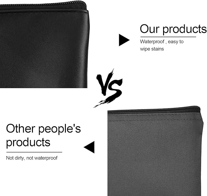 2 Pieces Money Bags with Zipper, 11x6.1 inch Money Pouch, Bank Bag, Cash Bag, Check Wallet, Cosmetics