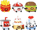 Brands Food Micro mini Blocks Building Sets for Adults Tasty tinies Friends Sets for Kids French Fries、Cake、cola、Burger、ice Cream for 8-12