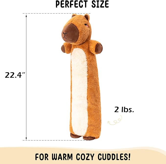 Happy Fuel Capybara Microwavable & Weighted Stuffed Animals - Unscented Heatable Plush Doll, Cute Capybara Plush Toys Gifts for Girls Boys and Kids