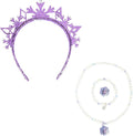 LUV HER Frozen Princess Dress Up Accessory Set - Jewelry Set - Princess Elsa Tiara Set - Giftable Box - Birthday Gifts For Girls - Holidays Gift - Girl Toys Dress Up Kit - Ages 3+