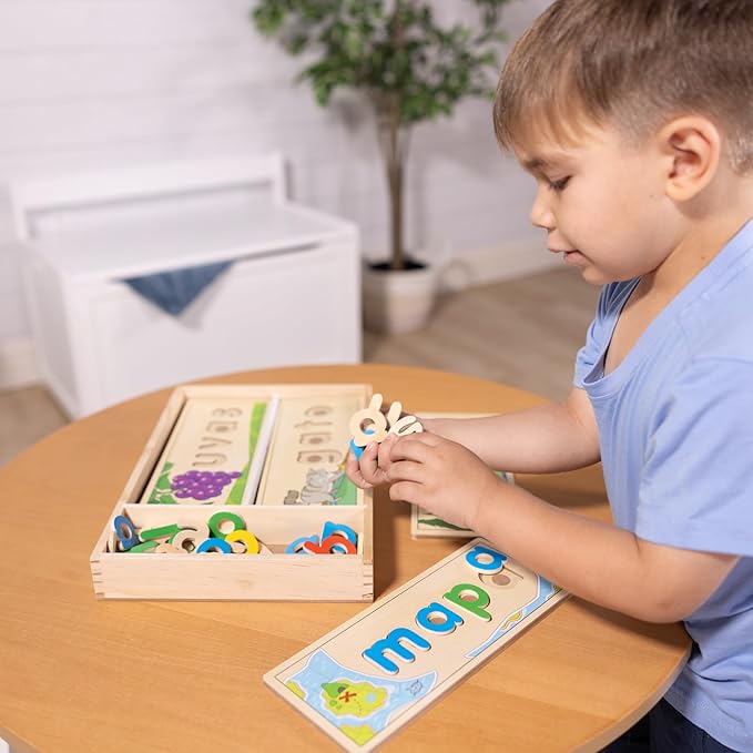 Melissa & Doug Spanish See & Spell Educational Language Learning Toy - FSC-Certified Materials