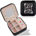 Monogrammed Gifts for Women - Jewelry Case for Women Trendy Jewelry Box Fashion Cute Jewelry Organizers and Storage Aesthetic,Travel Essentials Birthday Gifts for Girls Women | Black,H