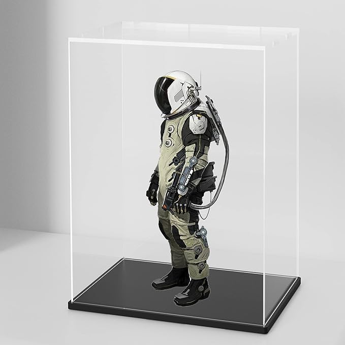 8x12 Inch Acrylic Trophy Case, Clear Acrylic Case for 11’’ Tall Collectibles Display, Alternative Glass Memorabilia Display Case for Action Figures Storage