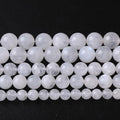 4MM 86PCS Natural Stone White Moonstone Gemstone Semi Precious Beads for Jewelry Making DIY Bracelet