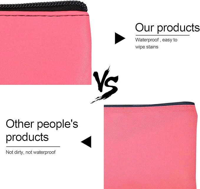 2 Pieces Money Bags with Zipper, 11x6.1 inch Money Pouch, Bank Bag, Cash Bag, Check Wallet, Cosmetics(peach)